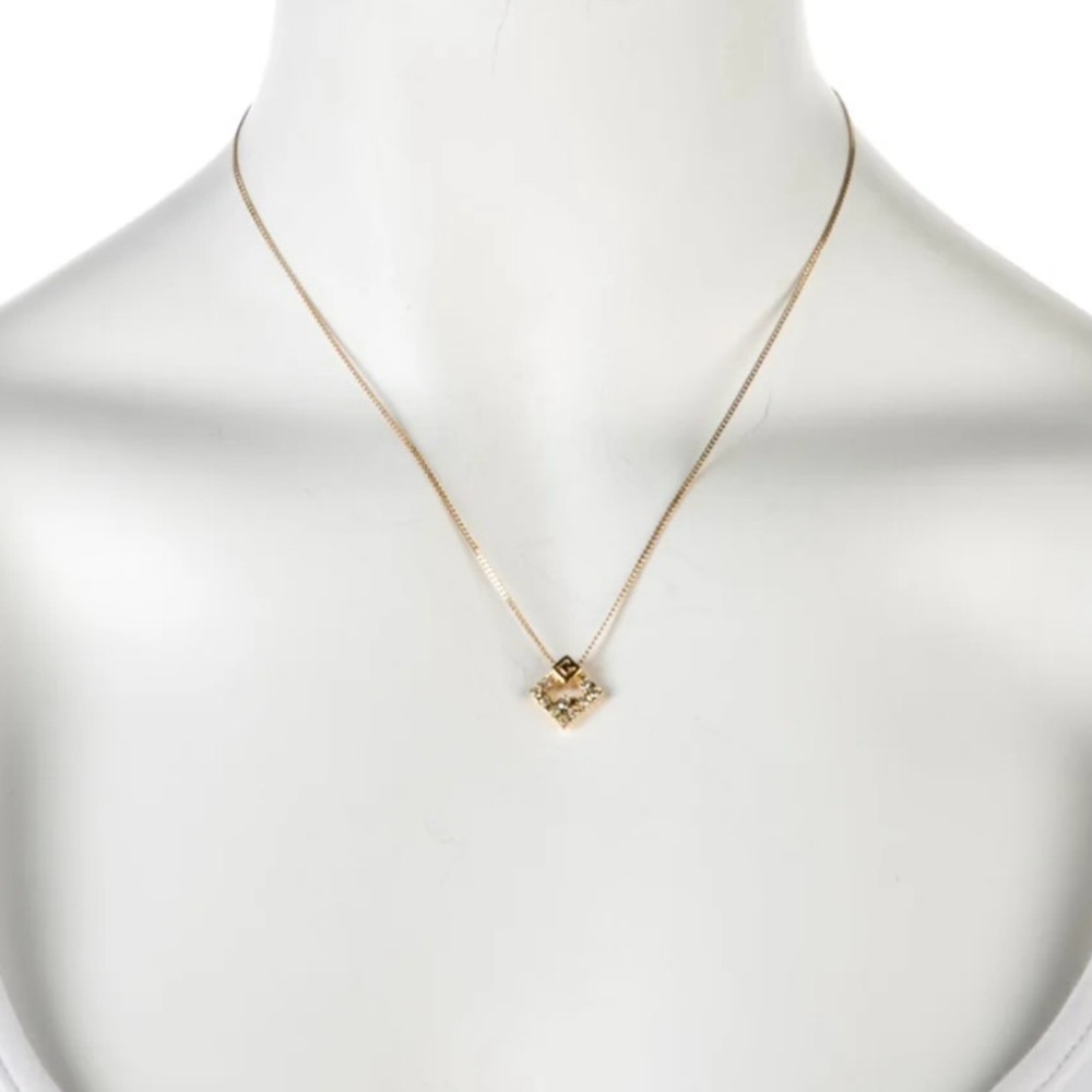 GIVENCHY 
Vintage Crystal G Pendant Necklace - Picture 12 of 12